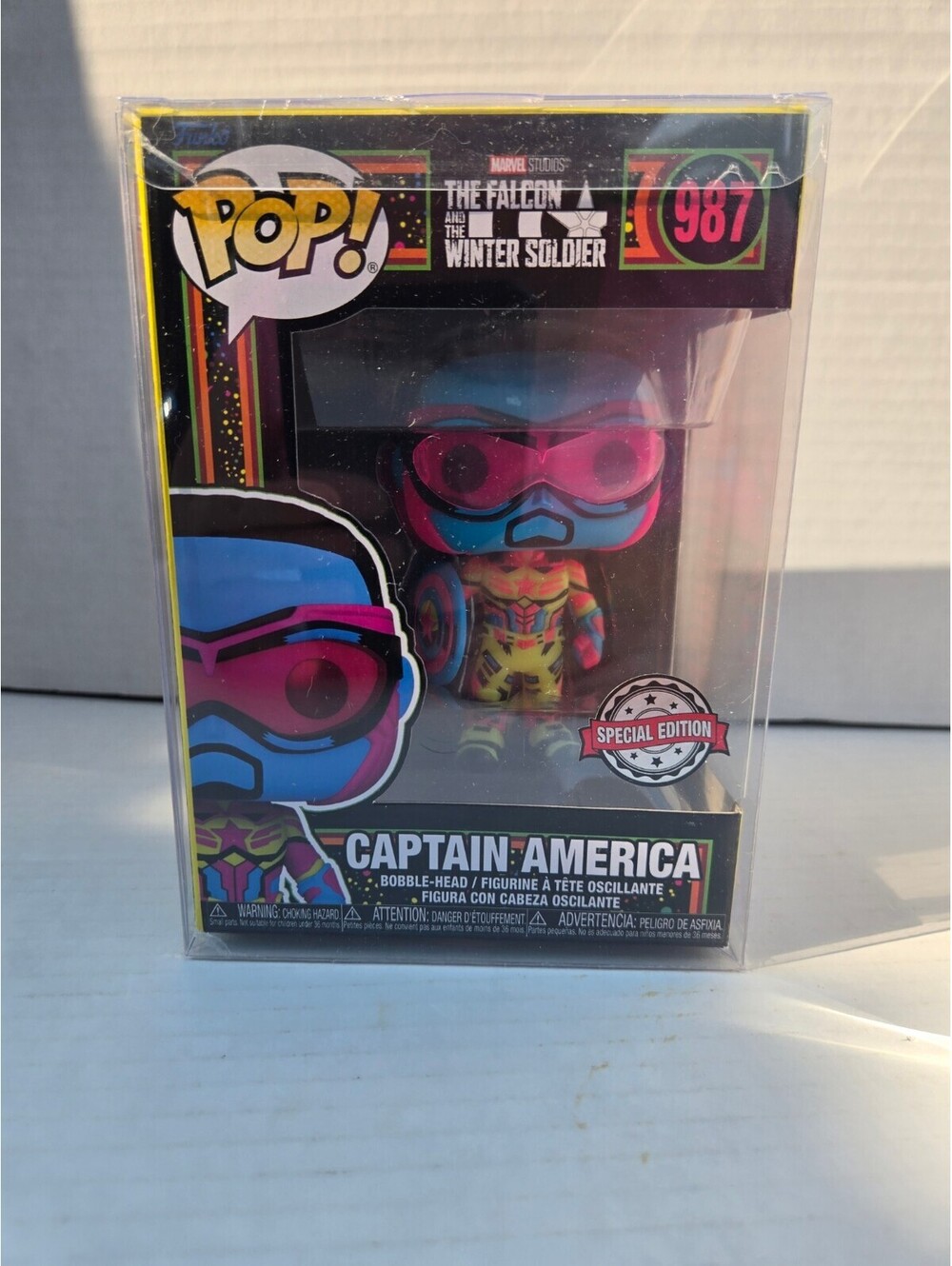 Funko Pop! Marvel Captain America #987 Target Exclusive Black Light